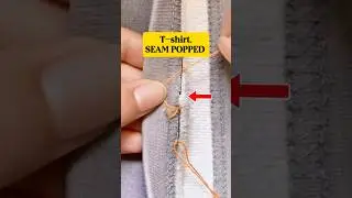 How to Fix a Popped Seam on a T-Shirt |No Sewing Machine Needed! #shorts #sewing #tipsandtricks