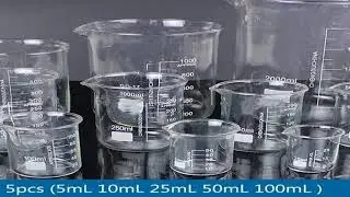 1set Lab Borosilicate GLass beaker all sizes chemical experiment Laboratory Equipment All