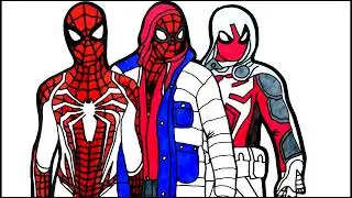 🔴🔴 HOW TO COLORING TO  spider-man: across the spider-verse Spider-Punk, Miles Morales - COMPILADO 22