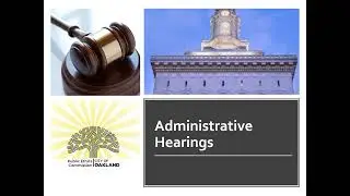 Adminstrative Hearings Training