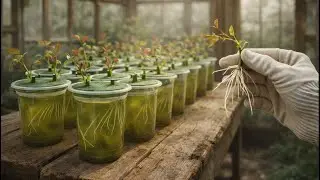 Rose Cuttings That Don't Need Soil | White Roots Grow After 5 Days