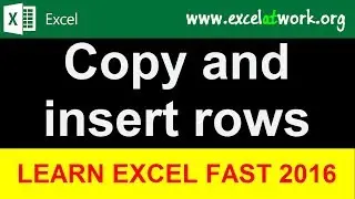 Copy and insert rows - Learn Excel Fast - Excel 2016
