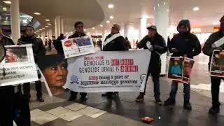 Demonstration against Aung San Suu Kyi's government and her Army in Burma.
