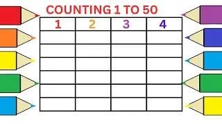 Mathematics counting 1to 50 ||@AyatABCStudio|| counting one to fifty || Ginti 1 se 50 tak || 1 to 50