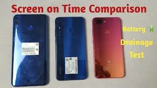 Xiaomi Mi 8 Lite vs Honor 8x vs Honor 8x Max Battery🔋Drainage Test/Screen on Test Comparison