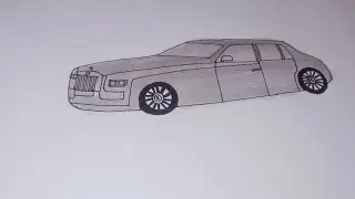 How to draw a car Rolls Royce Phantom step by step