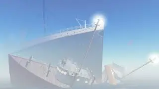 Creating Olympic Nantucket lightship collision scene in Tiny-Ships sandbox! (91st anniversary)