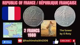 Republic of France (REPUBLIQUE FRAN&Ccedil;AISE)  200 Lire Coin. Mint in Monnaie de Paris, France in  1980.