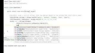 Java 8 Stream API: the average length of the strings that start with a vowel#shorts