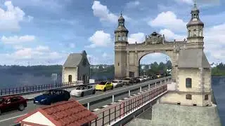 The Queen Louise Bridge Lithuania&ndash;Russia border 3D Animation View Point | ETS2 euro truck simulator