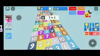 playing Math Block Race in Roblox