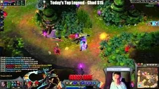 (Short) LoL Stream Highlight | TF 1v4 Quad Best REACTION | Gross Gore | League of Legends