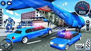 US Police Limo Car Driving Simulator - Transform Robot Transporter Drive - Android GamePlay