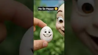 Funny Smiling Egg 😂 | Cute Cartoon Short for Kids | Happy #Kids Hub#FunnyVideo #KidsVideo#ViralVideo