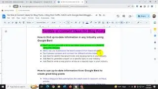 Google Bard Masterclass: Unlocking Endless Blog Inspiration & Fresh Data Insights | Power of AI - 1