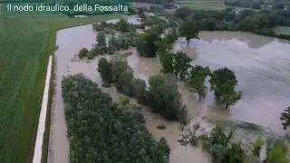 Allerta meteo a Modena: le immagini dall'alto della piena alla Fossalta