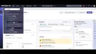 ServiceNow - Service Operations Workspace - Custom UI action and redirection