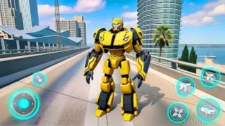 Fighting Robot Car Jet Transformation Game | New Flying Robot Car Fight in Town - Android Gameplay