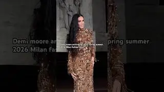 Деми Мур прибывает на миланскую неделю моды Gucci весна-лето 2026 #viralshort #viralvideo#short