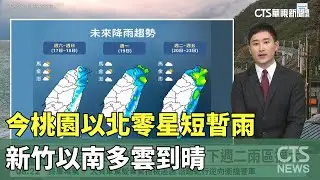 今桃園以北零星短暫雨　新竹以南多雲到晴｜華視生活氣象｜華視新聞 20260117 @CtsTw