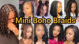 Boho Bob Knotless Braids Hairstyles | Bohemian Box Braids | Goddess Box Braids | Braided Bob Hairs