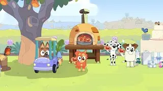 Bluey: Dusty's pizza party Party in Backyard || Episode 01