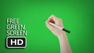 Free Green Screen - Hand With Marker