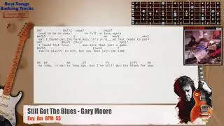 🎸 Still Got The Blues - Gary Moore MAIN Guitar Backing Track with chords and lyrics