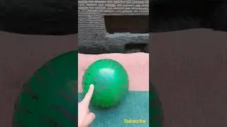 🍉🙂🟢 Experiment: will a water balloon explode if it rolls down from a high? 💥🎈#shorts #balloon