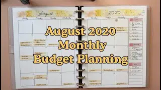 August 2020 Budget Planning