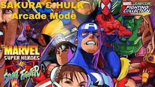 SAKURA & HULK Arcade Mode - Marvel Super Heroes vs. Street Fighter - MVCFC