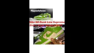 Nike SB Dunk Low Supreme Stars Mean Green (2021)   from www.flippedshoes.ru