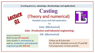 (Lecture 01) Casting complete course- introduction of casting