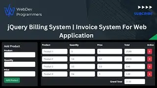 jQuery  Billing System |  Invoice System For Web Application