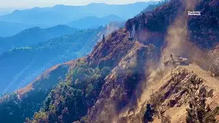 Brand New Two Hyundai Excavators Building a Dangerous Mountain Road | Video Compilation 