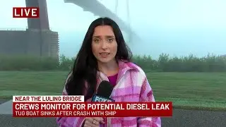Crews monitor potential diesel leak after ship, tugboat collision