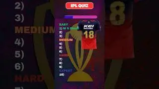 Whose IPL Jersey Number Is This? Only Hardcore Fans Can Score 10/10! 🔥 #quiz #ipl #jersey
