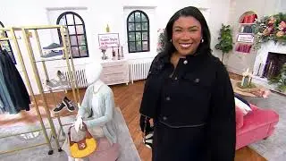Peace Love World Black Label Mixed Media Button Front Trench on QVC
