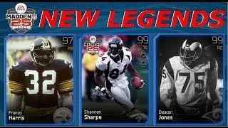 #MUT25 | New NFL Legends | Ultimate Legends Shannon Sharpe, Deacon Jones & Franco Harris