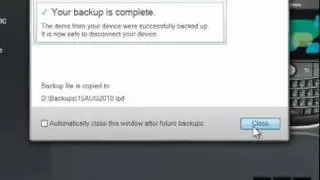 Blackberry Backup & Restore Using Desktop Manager 6