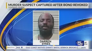 Murder suspect out on bond captured after evading arrest for three months