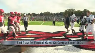 East plays first football game on campus since 1960s