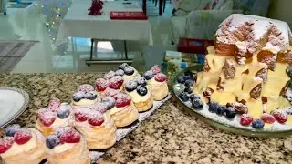 Ждём Гостей,Готовлю И Накрываю Стол.Мясо В Духовке,Паштет Из Куриной Печени,Блины И Два Десерта 