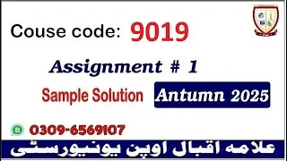 Aiou 9019 assignment 1 Autumn 2025 solutions  @picksPK ​
