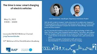 The time is now: smart charging of electric vehicles