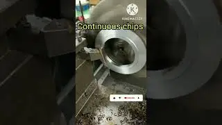 Continuous chips lathe machine face turning process#shorts