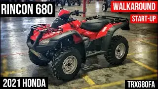 2021 Honda Rincon 680 4x4 ATV Walkaround / Exhaust Sound | FourTrax TRX680FA