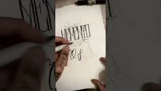Lettering tattoo sketch on hand drawing process| Леттеринг тату эскиз, процесс создания