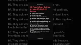 10 Psychology Signs That Reveal a High IQ Person | Smart People Psychology#shortvideo #quotes