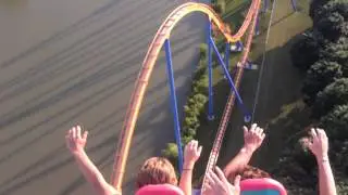 Canada's Wonderland Behemoth July 30th, 2014 Roller Coaster ride POV front seat